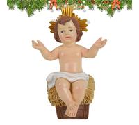 Baby Jesus Figure Mini,Resin Baby Jesus Manger Statue | Christian Holiday Ornament Statue Figurines Miniatures Decorations for Families Home Office Table Church Christmas