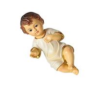Baby Jesus Figurine, Religious Holy Child Ornament Infant Jesus Statue 5.8 Inch Saint Baby Doll Catholic Resin Nativity Adornment for Church Cake Topper