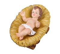 Baby Jesus in the Nativity Scene Statue, Baby Jesus in the Crib Figure, Sacred Scene Statue Made of Resin, Baby Jesus Christ in Figures for Christmas Interior Decoration