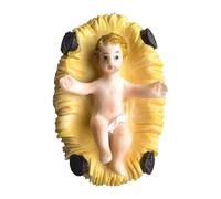 Baby Jesus Manger Figurine, Resin Nativity Sculpture, Collectible Small Baby Jesus, Holy Scene Statue Resin, Christmas Nativity Figurines for Home, Farmhouse indoor Decor