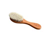 Baby J's - Baby Brush, Super Soft Goats Hair & Bamboo Brush - Gentle on Baby's Delicate Hair and Scalp - For Softly Brushing and Massaging the Scalp - Suitable for all Hair Types
