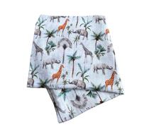 Baby J's - Light Safari, Bamboo Muslin Swaddle Blanket - X-Large Blankets for Babies and Toddlers - Made with Bamboo and Soft Breathable Cotton - Super Soft with Double Thickness - 120 x 120cm