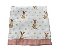Baby J's - Quilted Muslin Blanket - 120x120cm - Bunny Design