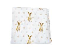 Baby J's® X-Large Luxury Soft Bamboo Muslin Swaddle Blankets - Bamboo Cotton Super Soft Muslin for Baby Girl or Baby Boy (Rabbit)