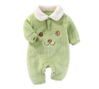Baby Jumpsuits Winter Children Clothes Long Sleeve Bear Jumpsuit Toddler Winter Newborn Clothes Warm Coat Green