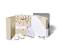 Baby Keepsake Box,Elegant Cloth Covering + Handcrafted & Acid-Free for Durability, The Library, Baby Edition (Slate) by Savor Goods