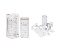 Baby Keepsake Time Capsule Memory Tin Animal Print Milestone Photo Record Gift