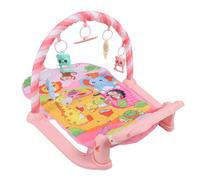Baby Kick Piano Gym, Fun Activity Mat, Musical Fitness Rack, Infant Play Mat for Auditory Perception (Pink