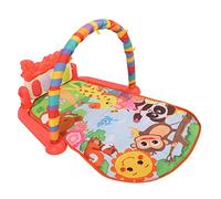 Baby Kick Piano Mat, Forest Animal Pattern Music Gym Play Mat for Infant with Piano Keyboard, Suitable for Crawling Practice, ABS Material, Red Color, 29.5 X 21.3 X 15in