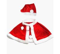 Baby Kids Christmas Cape Velvet Shawl Cloak Cape Mrs Santa Claus Cape Robe Halloween Chirstmas Costume Red Mrs Claus Costume Xmas Mrs Clause Santa Dress for Toddlers Xmas Hooded Cape with Santa Hats