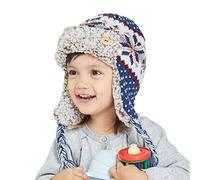 Baby Kids Floral Hat Outdoor Windproof Trooper Trapper Balaclava Ski Hat Thick Fleece Padded Super Warm Winter Hat Cap for Baby Girls Boys Age 1-3 Years old, Blue Floral