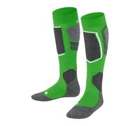 FALKE Unisex Kids SK4 Advanced K Kh Wool Warm Thin 1 Pair Skiing Socks, Green Vivid 7231, 6-8.5