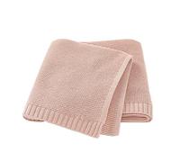 Baby Knitted Soft Blanket for Newborn, Surwin Warm Swaddle Wrap Stroller Cover Nursing Blanket Sleep Sack Stroller, Birthday Gift for Kids Boys and Girls (80x100cm,Pink)