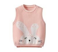 Baby Knitted Sweater 18-24 Months Pink Newborn Infant Baby Girls Boys Autumn Knitted Sweater Floral Sleeveless Tshirt Vest Clothes Baby Sweater 12-18 Months