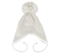 Baby Knitted Winter Hat, Boys & Girls Wooly Pom-Pom Hat with Ear Flaps & Chin Tie