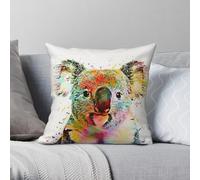 Baby Koala Art Square Pillowcase Polyester Linen Velvet Printed Zip Decorative Pillow Case Room Cushion Cover