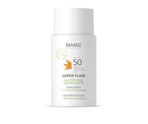 BABY LABORATORIES - Super Fluid Mattifying Photoprotective SPF 50 | Waterproof Face Shield | Sun Cream Against Sun Damage | Ideal for Oily or Acne-Prone Skin | 50 ml