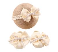 Baby Lace Headband With Slip Resistant Socks Fashionable Baby Headwear With Not Slip Socks For Newborns To 12 Month