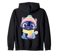 Baby Lamb Open Book Reading Animal Lover Graphic Sheep Round Zip Hoodie