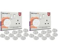 BaBy Laughs Plug Socket Covers UK for Baby Proofing - 24 Pack Tight Fit Waterproof Wall Socket Protector Set for Indoor Outdoor Use, White Electric Socket Cover for Child Safety