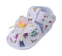 Baby Learning To Walk Sandals Spring Summer Autumn Shoes 0 1 Year Old Baby Single Shoes Cute Bow Soft Sole Newborn Baby Casual Learning To Walk Shoes Animal Baby Slippers (White, 3 Infant)