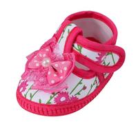 Baby Learning to Walk Sandals Spring Summer Autumn Shoes 0 1 Year Old Baby Single Shoes Cute Bow Soft Sole Newborn Baby Casual Learning to Walk Shoes Booties Home (Hot Pink, 3 Infant)
