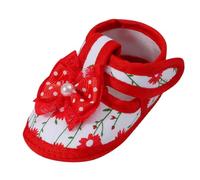 Baby Learning to Walk Sandals Spring Summer Autumn Shoes 0 1 Year Old Baby Single Shoes Cute Bow Soft Sole Newborn Baby Casual Learning to Walk Shoes Booties Home (Red, 3 Infant)