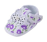 Baby Learning to Walk Sandals Spring Summer Autumn Shoes 0 1 Year Old Baby Single Shoes Cute Bow Soft Sole Newborn Baby Casual Learning to Walk Shoes Booties Home (Purple, 3 Infant)