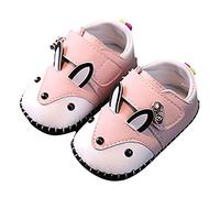 Baby Leather Shoes Girls Bright Diamond Bow Shoes Crown Embroidery Princess Shoe Cartoon Pattern Flat Shoe Wide Fit Dressy Up Sandals Cute Slip On Crib Sandals Lightweight Non Slip Sandal Pink