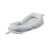 Baby Lounger for Newborn,Portable Infant Lounger with Breathable Cotton, Foldable Design for Co-Sleeping, Tummy Time & Travel(Gray,Single Slope (15°))