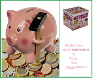 Baby Lucky Piggy Bank With Hammer - Approx. 12X10Cm