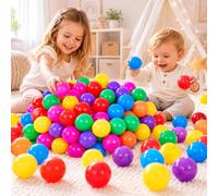 BABY MAM 100 Colourful Ball Pit Balls for Kids Indoor Outdoor Soft Play