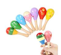 Baby Maracas - 7 Pcs Wooden Baby Musical Instruments, Colourful Sensory Shaker Toys for Babies & Toddlers, Durable Cartoon Maracas for Playtime, Parties, Performances, Home & Classroom Entertainment