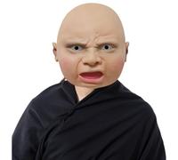 Baby Mask Creepy and Hilarious Halloween Latex Mask for Adult, Kids with Breathable Hole Full Head Mad Anger Crying Baby