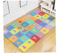 Baby Mat for Floor 36 Tiles 12"x12" PE Foam Mats for Kids Interlocking Foam Puzzles Alphabet and Numbers Mat for Play & Exercise Play for Babies and Toddlers