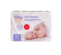 baby me Fluffy Baby Nappy Changing Mats 60x60cm - 40 pcs