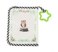 Baby Memory Album with Cute Wildlife Illustrations and Functional Back Mirror for Early Stage Engagement Needs