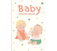 Baby Memory Book for Twins or Siblings: Red & Turquoise-Themed First Year Journal | Full-Color Milestone Keepsake with Prompts & Photo Spaces