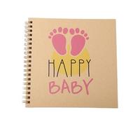 Baby Memory Book, Growth Record Scrapbook to Record Early Activities with Safe Paper and Creative Pages, Baby Growth Diary