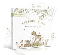 Baby Memory Book - My First Year Journal, Gender-Neutral Keepsake Book for Boys & Girls, Thoughtful Gift for New Parents, Deer Theme