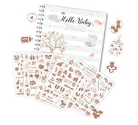 Baby Memory Book With Sticker For Boy Or Girl First Year Journal Scrapbook From Pregnancy To Age 1 Guided Baby Memory Pages
