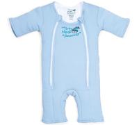 Baby Merlin's Magic Sleepsuit - Cotton Baby Swaddle Transition Product - Soft and Breathable Design, Double Zipper for Easy Diaper Changes, Promotes Safe Sleep - Blue - Small 12-18lbs
