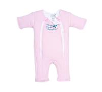 Baby Merlin's Magic Sleepsuit - Cotton Baby Swaddle Transition Product - Soft and Breathable Design, Double Zipper for Easy Diaper Changes, Promotes Safe Sleep - Pink - Small 12-18lbs