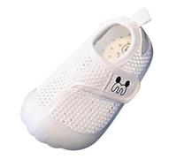 Baby Mesh Slip On Shoes for Spring Breathable Smooth Running Sole Soft Padded Easy Put On Cute Comfortable Durable Comfortable Flexible Breathable Design for Active Toddlers, White, 6 UK Child