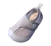 Baby Mesh Slip On Shoes for Spring Breathable Smooth Running Sole Soft Padded Easy Put On Cute Comfortable Durable Comfortable Flexible Breathable Design for Active Toddlers, gray, 1 UK Child