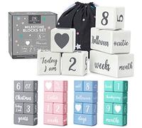 Baby Milestone Blocks - White