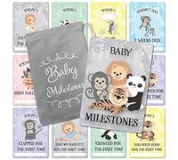 Baby Milestone Cards - 57 Keepsake Moments | First Year Memories | Personalise | Unisex | Mum to be Gift | Baby ...