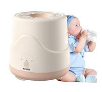 Baby Milk Bottle Shaker, Baby Formula Mixers, Baby Electric Milk Shaker, Rechargeable Non-Slip Baby Milk Bottle Shaker, Baby Supplies for Outdoor Indoor Travel (White, Pink)