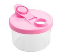 Baby Milk Dispenser, Feeding Organizer, Portable Lightweight Secure Lids Removable Compartments Easy Cleaning Compact, Milk Container for Home Hospital Mother, 3.74x3.74x2.8Inches, Pink