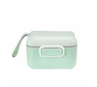 Baby Milk Powder Storage Box BPA Portable Milk Powder Dispenser Container with Silicone Lanyard Scoop Scraper for Coffee Tea Spices (Green)